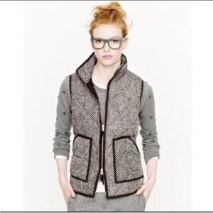 Catherine Malandrino Black & White Quilted Zipper Closure Light Weight Vest
